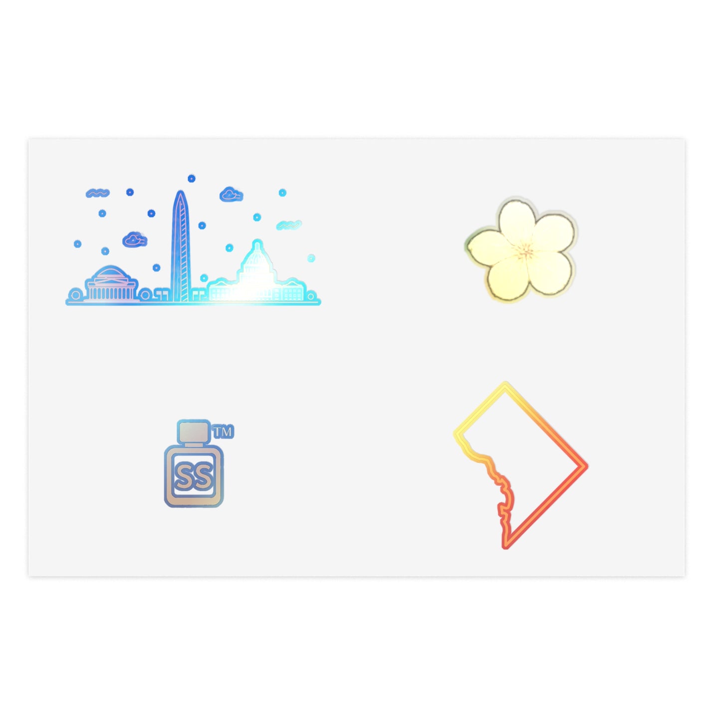 Scent Syndicate™ DC Gold Icon Sticker Pack (4-Piece Set)