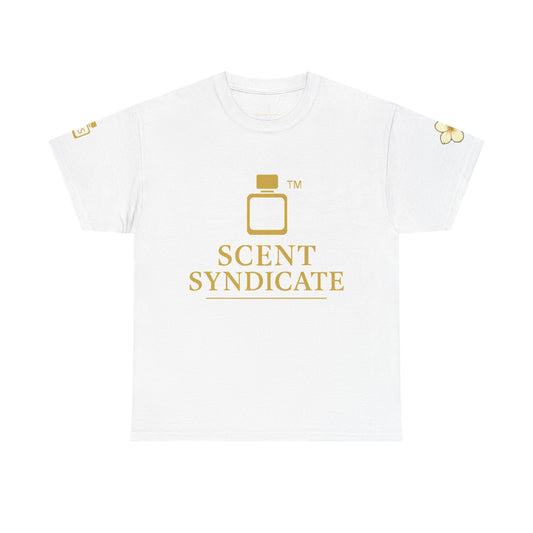 Scent Syndicate™ Gold Logo Tee (White)