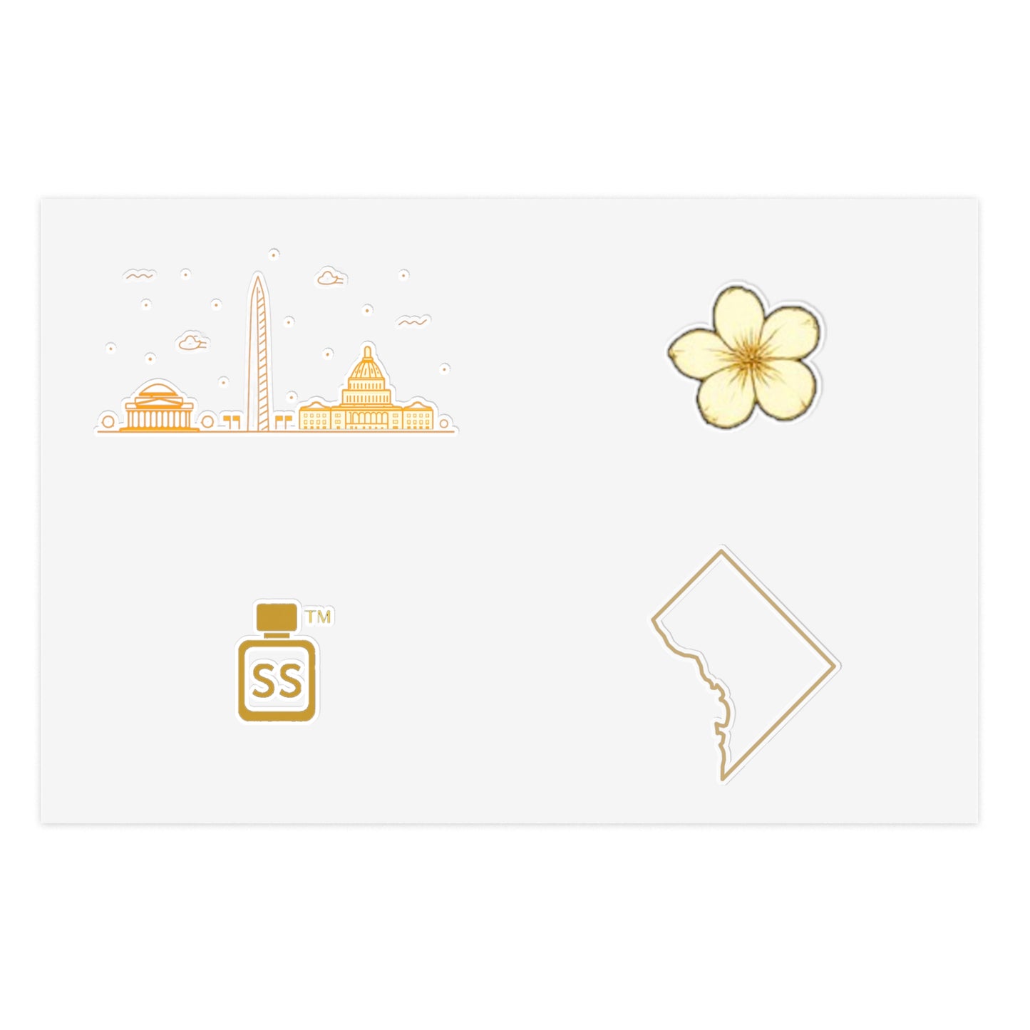 Scent Syndicate™ DC Gold Icon Sticker Pack (4-Piece Set)