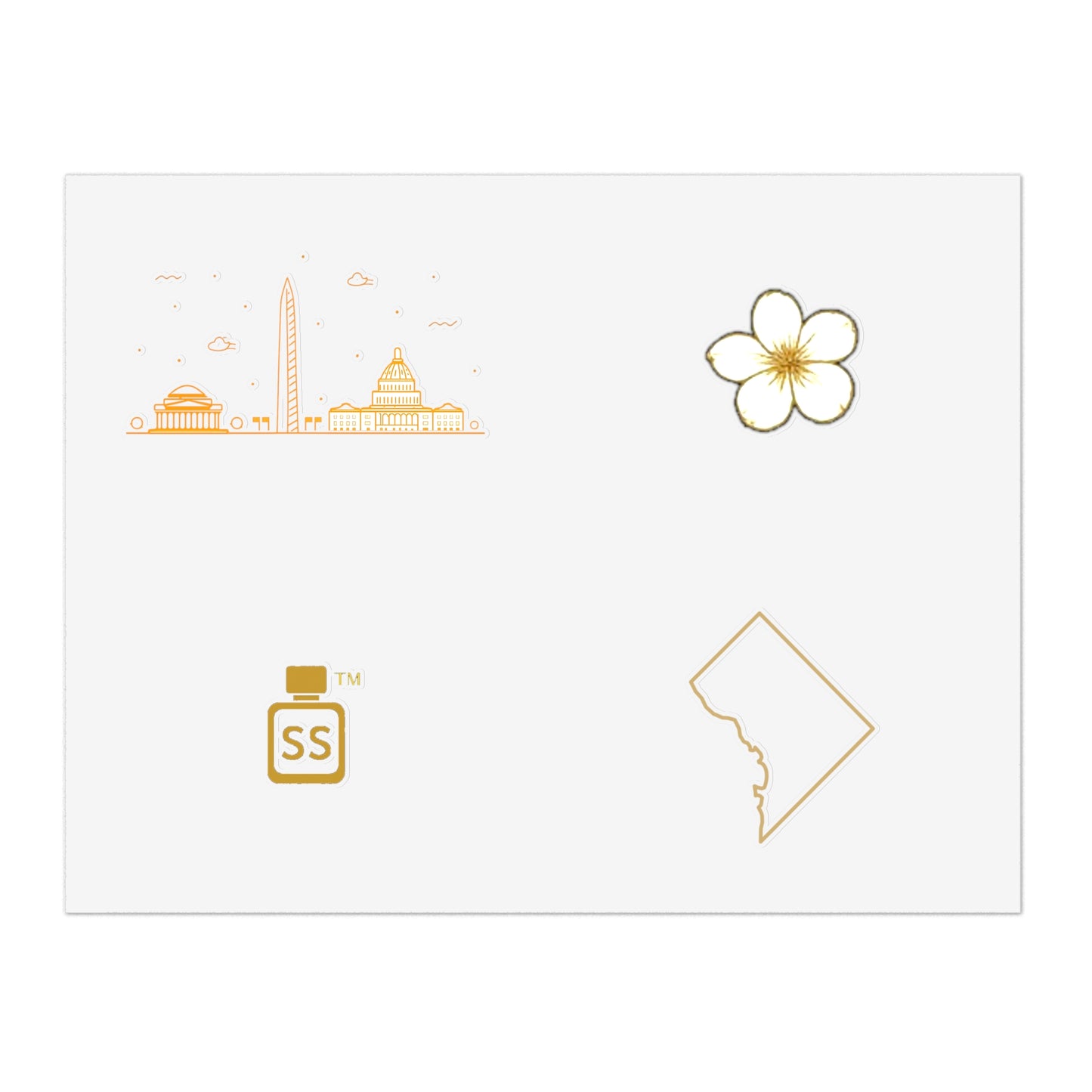 Scent Syndicate™ DC Gold Icon Sticker Pack (4-Piece Set)